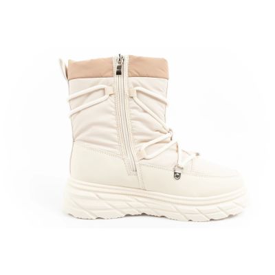 4. Lee Cooper Damen Winter-Wanderschuhe, isoliert, Beige und Creme