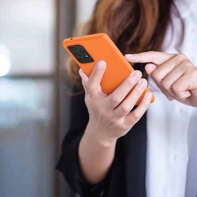 4. Silicone Case Flexibel Gummi Handyhülle Silikon Schutzhülle für Samsung Galaxy A22 4G rot