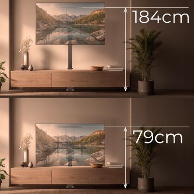 7. MACLEAN Elektrische, ausziehbare TV-Halterung, TUYA, 37''-80'', VESA 600x400, max. 60 kg, MC-866T