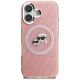 3. Karl Lagerfeld IML Glitter Karl & Choupette Heads Logo MagSafe iPhone 16 Hülle - Pink