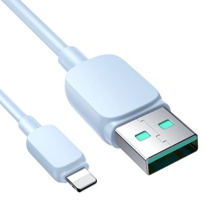 2. Joyroom Multi-Color Series A14 Lightning / USB-A 2,4A 1,2 m Kabel - Blau
