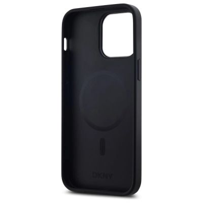 7. DKNY Plain Logo MagSafe Hülle für iPhone 14 Pro Max – Schwarz
