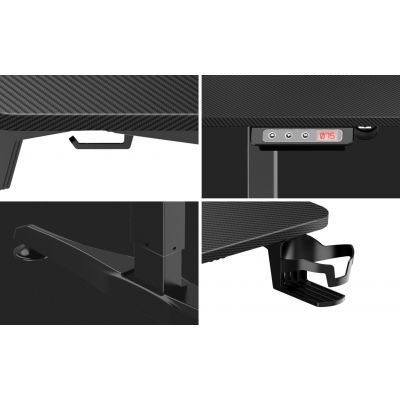 9. Huzaro Hero 8.5 Schwarzer Gaming-Schreibtisch