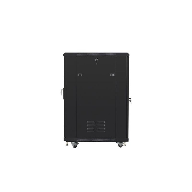 3. Rackschrank Lanberg FF01-6822-12B (22 HE; 19''; 1160 mm / 600 mm / 800 mm; Standgerät; Glas; 800 kg; schwarz)
