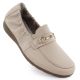 Damen-Lederschuhe, bequeme beige Mokassins, Rieker L9354-60