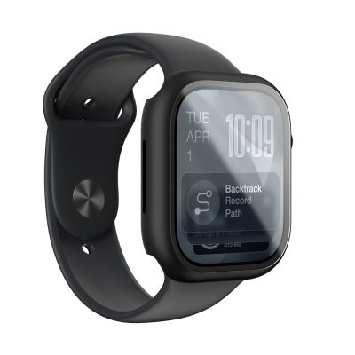 4. AmazingThing Radix Displayschutzfolie aus Glas mit Hülle für Apple Watch Series 11 46 mm – Schwarz