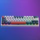 9. Machenike K500-B61 Kabelgebundene mechanische Gaming-Tastatur mit Hintergrundbeleuchtung, rote Schalter - Weiß und Blau