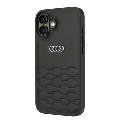 2. Audi Kunstleder iPhone 16 Plus 6,7" schwarz/schwarz Hardcase AU-TPUPCIP16M-GT/D2-BK