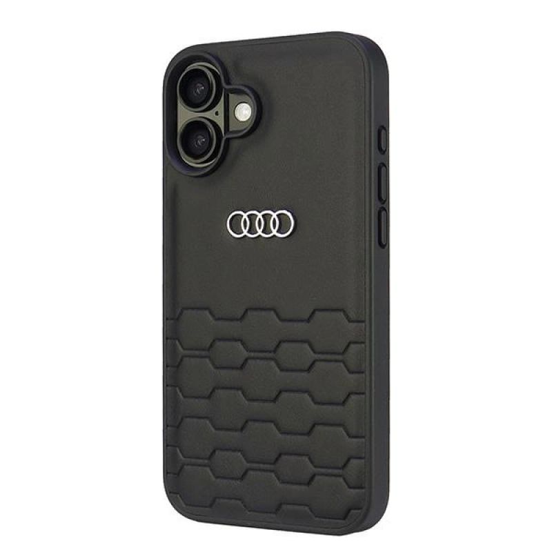 2. Audi Kunstleder iPhone 16 Plus 6,7" schwarz/schwarz Hardcase AU-TPUPCIP16M-GT/D2-BK