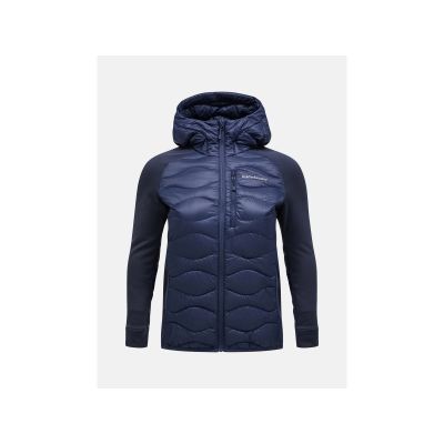 Peak Performance W Helium Down Hybrid Hood Marineblaue Daunenjacke