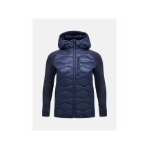 Peak Performance W Helium Down Hybrid Hood Marineblaue Daunenjacke