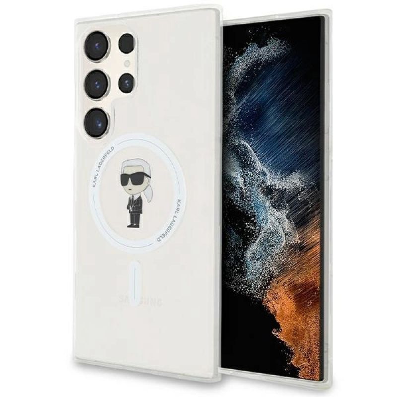 Karl Lagerfeld IML Ikonik MagSafe Hülle für Samsung Galaxy S24 Ultra – transparent