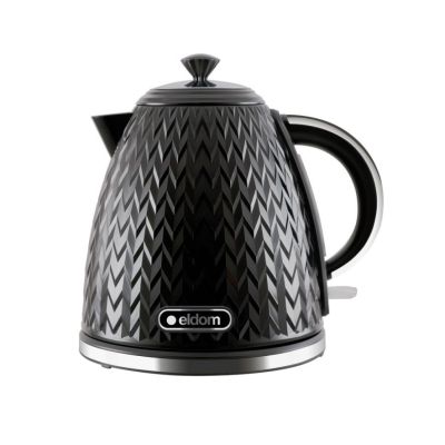 11. ELDOM NELA Wasserkocher, Fassungsvermögen 1,7 l, Leistung 2000 W, Schwarz C26