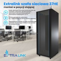 EXTRALINK Bodenschrank 37U 600x1000 Schwarz
