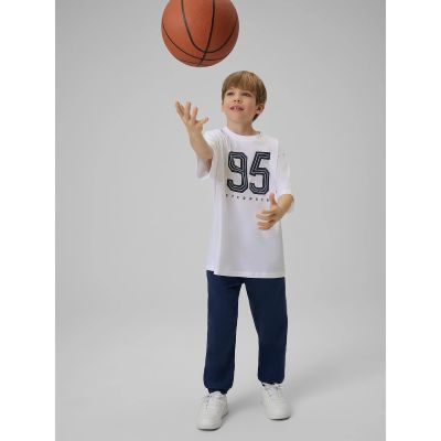 4. Locker geschnittenes Jungen-T-Shirt mit Aufdruck 4F 4FJRSS26TTSHM3786-10S