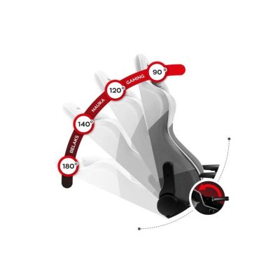 37. Huzaro Force 6.2 Gaming-Stuhl aus weißem Netzgewebe