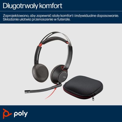 19. POLY Blackwire 5220 8X231AA Over-Ear-Kopfhörer