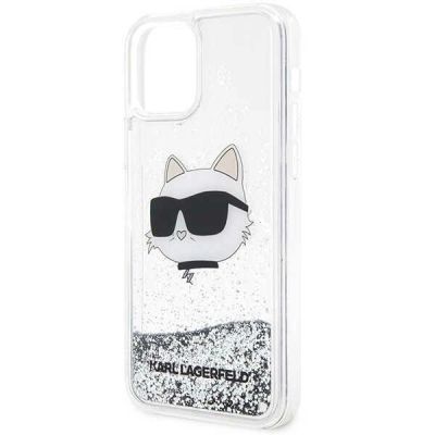6. Karl Lagerfeld KLHCP12MLNHCCS iPhone 12/ 12 Pro 6,1" Silber/Silber Hardcase Glitter Choupette Head