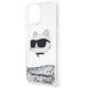 6. Karl Lagerfeld KLHCP12MLNHCCS iPhone 12/ 12 Pro 6,1" Silber/Silber Hardcase Glitter Choupette Head