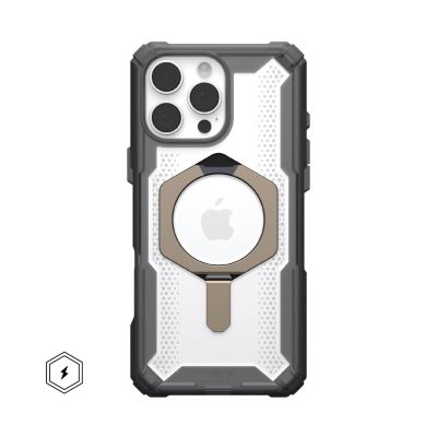 UAG Plasma XTE Magsafe - Schutzhülle mit Ständer für iPhone 16 Pro Max, kompatibel mit MagSafe (Asche/Titan)