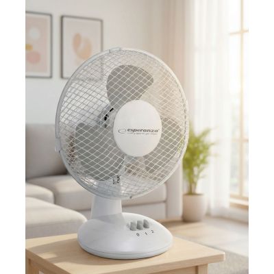 8. Esperanza Zephyr EHF004WE Tischventilator (weiß, grau)