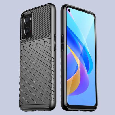 5. Thunder Case flexible gepanzerte Hülle für Oppo A76 / Oppo A36 / Realme 9i schwarz
