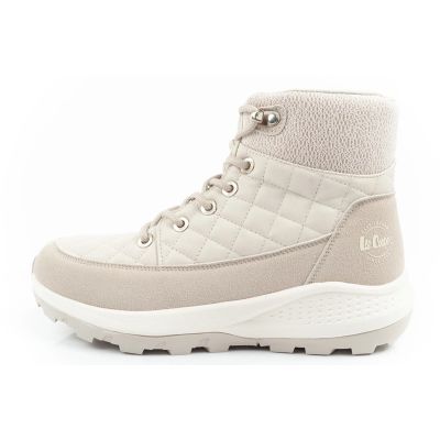 2. Lee Cooper Damen Winter-Wandersportschuhe, isoliert, creme, Öko-Leder