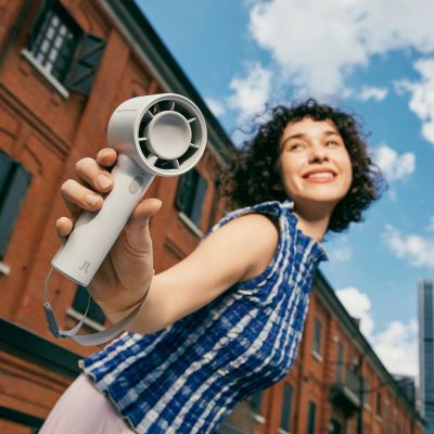 15. Jisulife Handventilator 10 4000mAh Tragbarer USB-Ventilator - Grau