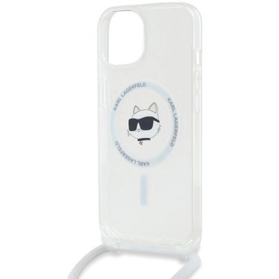 5. Karl Lagerfeld IML Choupette Head&Cord MagSafe Hülle für iPhone 15 / 14 / 13 – transparent