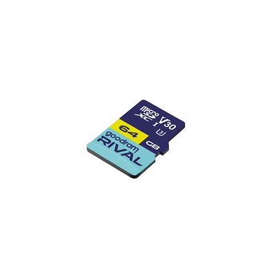 8. GOODRAM microSDXC 64GB V30 UHS I U3 RIVAL + Adapter
