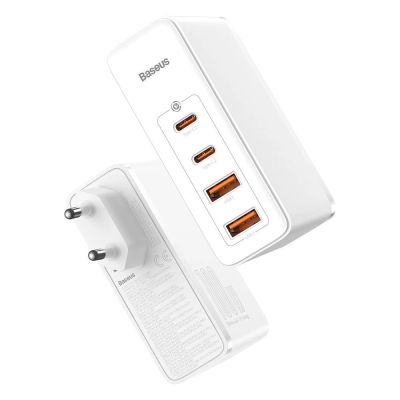 3. Baseus GaN2 Pro Schnellladegerät 100W USB / USB Typ C Quick Charge 4+ Power Delivery weiß (CCGAN2P-L02)