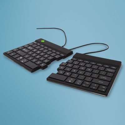 R-Go Tools Ergonomische R-Go Split Break v2 Tastatur mit Break-Software, QWERTY_US, kabelgebunden, Schwarz
