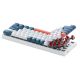 3. Machenike K500-B61 Kabelgebundene mechanische Gaming-Tastatur mit Hintergrundbeleuchtung, rote Schalter - Weiß und Blau