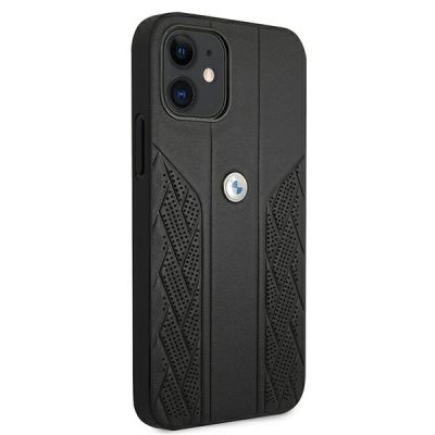 4. BMW Leather Curve Perforate Case für iPhone 12 mini – Schwarz
