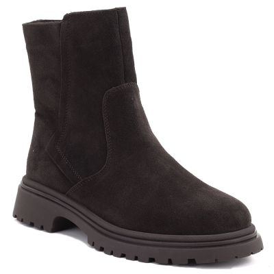 Damen-Ankle-Boots aus Wildleder, Schokoladenbraun, Sergio Leone BT-27