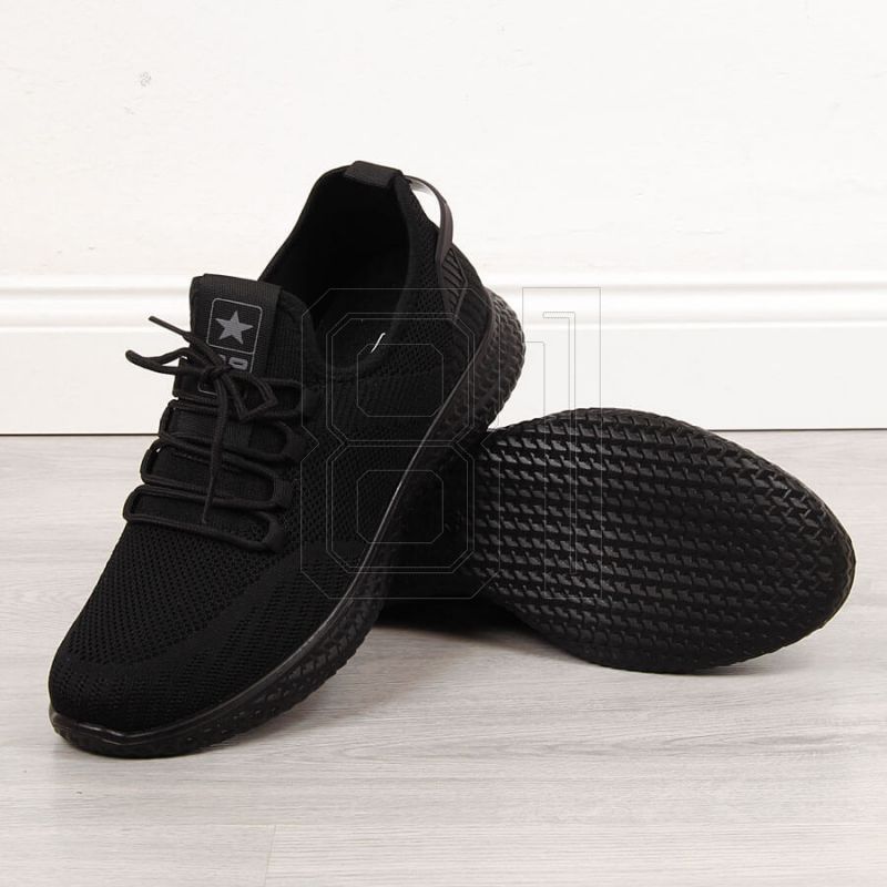 2. NEWS M EVE266A schwarze Textil-Sportschuhe 
