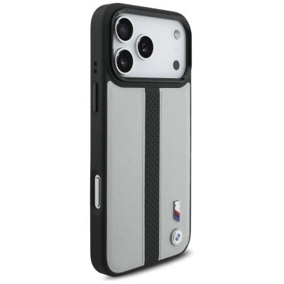 4. BMW M Perforated Stripe Logo MagSafe Case für iPhone 17 Pro Max – Grau