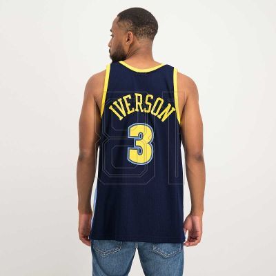 4. Mitchell & Ness NBA Swingman Denver Nuggets Allen Iverson T-Shirt SMJY4205-DNU06AIVASBL