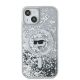3. Karl Lagerfeld Liquid Glitter Choupette Head MagSafe Hülle für iPhone 15 Plus / 14 Plus – Transparent