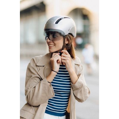 8. HJC CALIDO PLUS Fahrradhelm Silber PERLGRAU SILBER rL