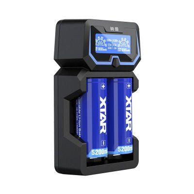 3. XTAR Ladegerät für zylindrische Lithium-Ionen-Akkus 18650, kompatibel mit geschützten Zellen 20700/21700 (2 Stück)