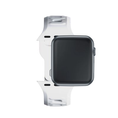 4. 3mk Silikon- Watch für Apple Watch 42 / 44 / 45 / 49 mm – Weiß