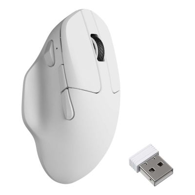 3. Keychron M7-A24 Maus für den Heimgebrauch, beidhändig bedienbar, kabellos (RF), Bluetooth, USB Typ-C, optisch, 30.000 DPI