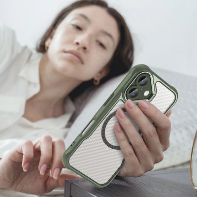 7. Leading Series MagSafe Silikonhülle für iPhone 16 Plus – grün
