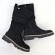 10. Damenstiefel, gefüttert, gerafft, schwarz M.Daszyński SA259-3