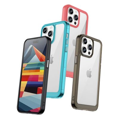 5. Verstärkte Hülle mit flexiblem Rahmen für iPhone 15 Pro Outer Space – Blau