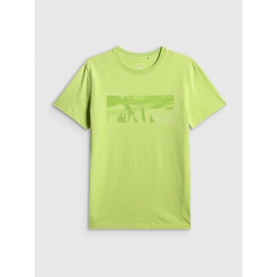 5. Herren-T-Shirt mit regulärem Aufdruck 4F 4FWSS26TTSHM3035-42S