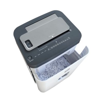 22. HP ONESHRED Auto 200CC Papiervernichter, Weiß und Grau