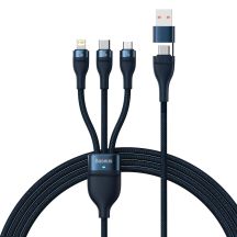 Baseus Flash Series II Kabel USB Type C / USB Type A - USB Type C / Lightning / Micro USB 100 W 1,2 m blau (CASS030103)