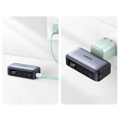 10. Ugreen PB503 5000 mAh Powerbank mit USB-C-Anschluss und integriertem USB-C-Anschluss – Grau